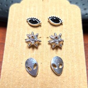 Post Earrings Set of 3. #1874